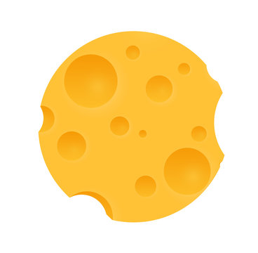 Round Piece Of Cheese With Holes