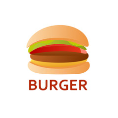 Burger Logo with caption