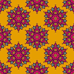 Festive Abstract Floral Vector Pattern