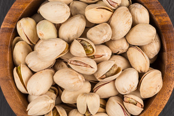 Pistachio nuts in bowl