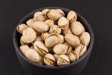 Pistachio nuts in bowl