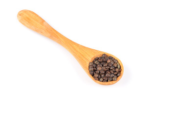 Orange organic lentils