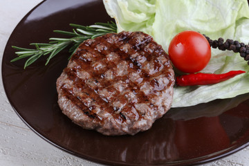 Grilled burger cutlet