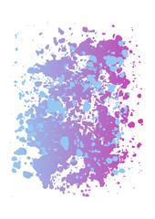 Colorful spots and splashes of paint for the background.