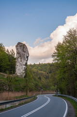 Rock called Hercules Club in Ojcow National Park