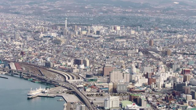 View of City of Hakodate, Hokkaido, Japan
