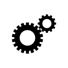 Gear icon. Cogwheel symbol. Flat design vector illustration