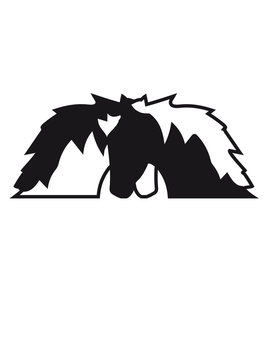 2 horses love couple in love beautiful team buddies horse head logo symbol design