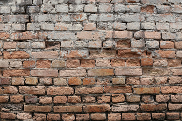 Texture brick wall is weathered and have corrosive.