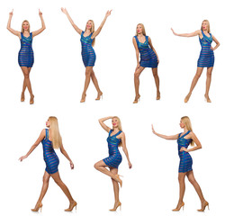 Obraz premium Composite photo of woman in various poses