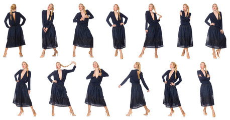 Obraz premium Composite photo of woman in various poses