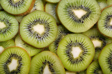 kiwi background/ kiwi slices cut background