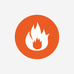 Fire flame sign icon. Fire symbol.