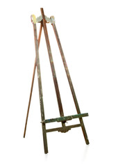 Empty old wooden easel