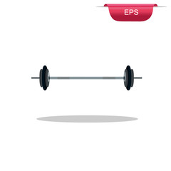 Heavy barbell, design element, vector illustration