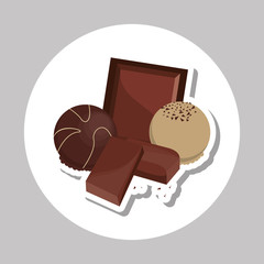Flat illustration about chocolate design , sweet and delicious