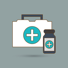 Flat illustration about medical care design 