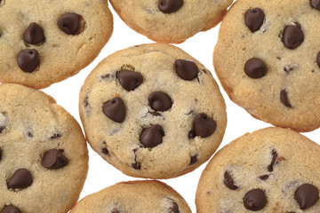 chocolate cookies with chips