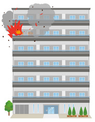 マンション火災　火事