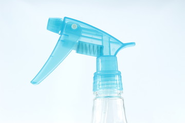 Blue plastic spray