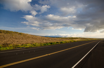 Fototapeta premium Coming back to Kona sunset on highway 200