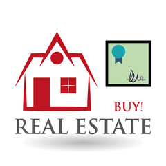 Real estate design. home concept. Property icon, vector illustration