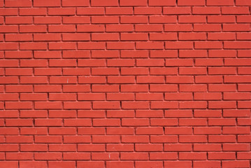 Brick wall background. Red