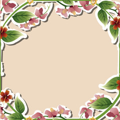 Naklejka premium Tropical flower design. floral icon. natural concept, vector illustration