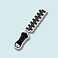 zipper isolated design 