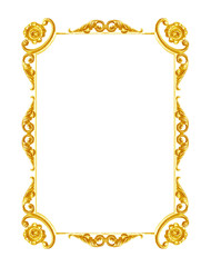 Ornament elements, vintage gold frame floral designs