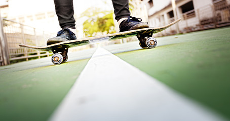 Fototapeta na wymiar Skateboard Extreme Sport Skater Park Recreational Activity Conce