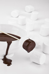 chocolate dipped marshmallows