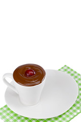 chocolate sauce with cherry