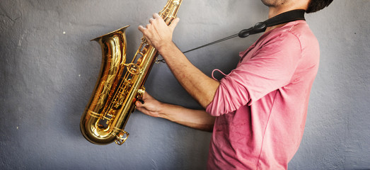 Musician Saxophone Jazz Artist Passion Concept