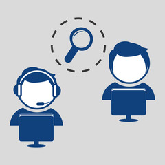 Technical service. call center icon. support concept