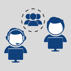 Technical service. call center icon. support concept