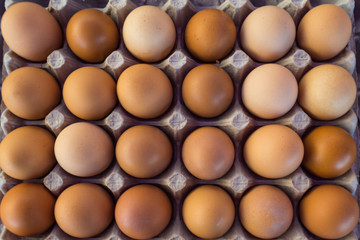 Fresh eggs at market