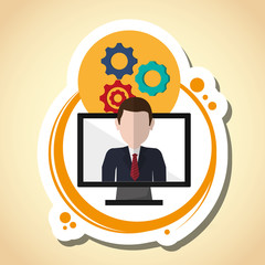 technology design. computer icon. gadget concept, vector illustration