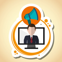 technology design. computer icon. gadget concept, vector illustration