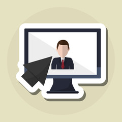 technology design. computer icon. gadget concept, vector illustration