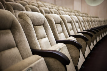 Fototapeta premium Empty comfortable seats in theater, cinema