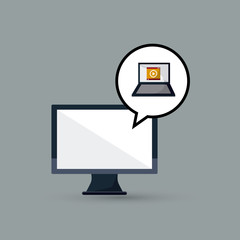 Business concept. computer icon. communication concept
