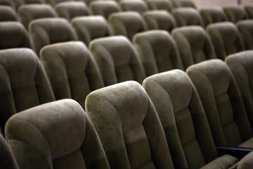 Obraz premium Empty comfortable seats in theater, cinema
