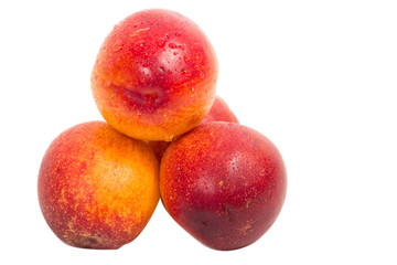 Ripe and fresh peaches 