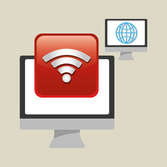 Technology design. social media icon. computer concept