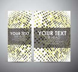 Abstract yellow circle pattern. Brochure business design template or roll up. Vector illustration