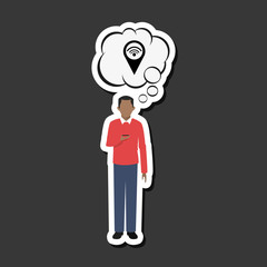 Technology design. social media icon. smartphone concept