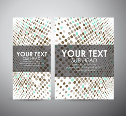 Abstract retro circle pattern. Brochure business design template or roll up. Vector illustration
