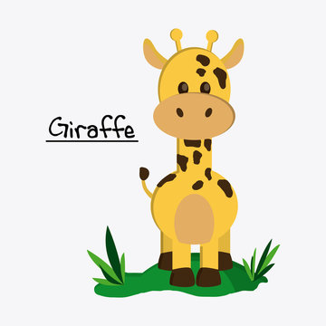 Giraffe icon. Animal design. Safari concept