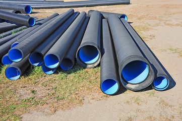 Stacked PVC pipe